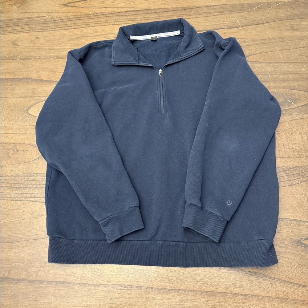 lululemon athletica Navy Half-Zip Fleece Pullover